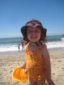Cora Rose at the beach in Ventura.